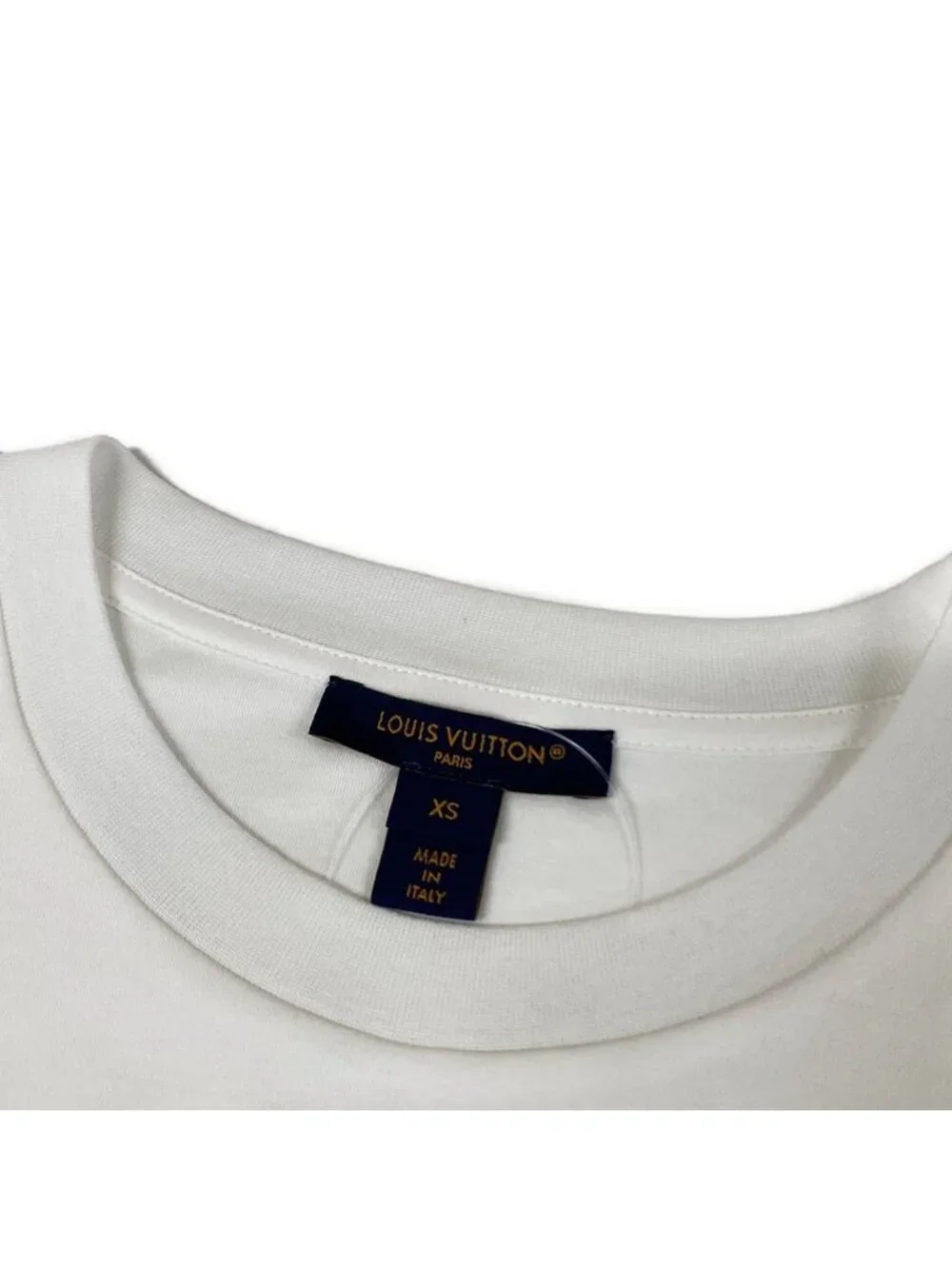 Louis Vuitton Short Sleeve T-Shirt White Logo Cotton XS